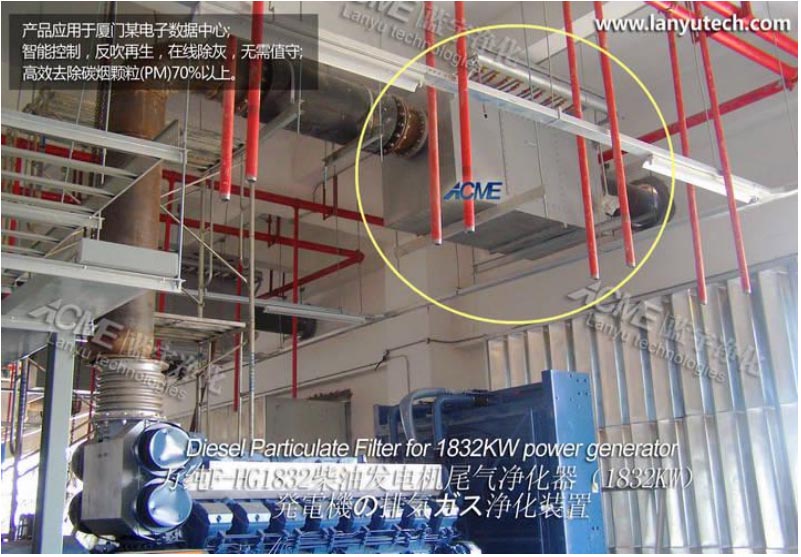 廈門某數(shù)據(jù)中心項(xiàng)目柴油機(jī)黑煙凈化器